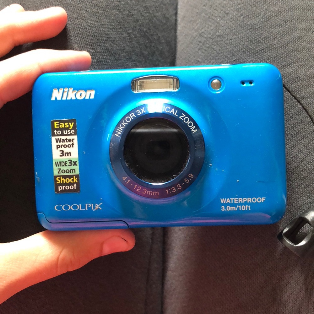 Nikon coolpix waterproof camera.